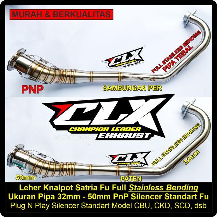 Leher Knalpot Satria Fu 150 Stainless Bending Terlaris