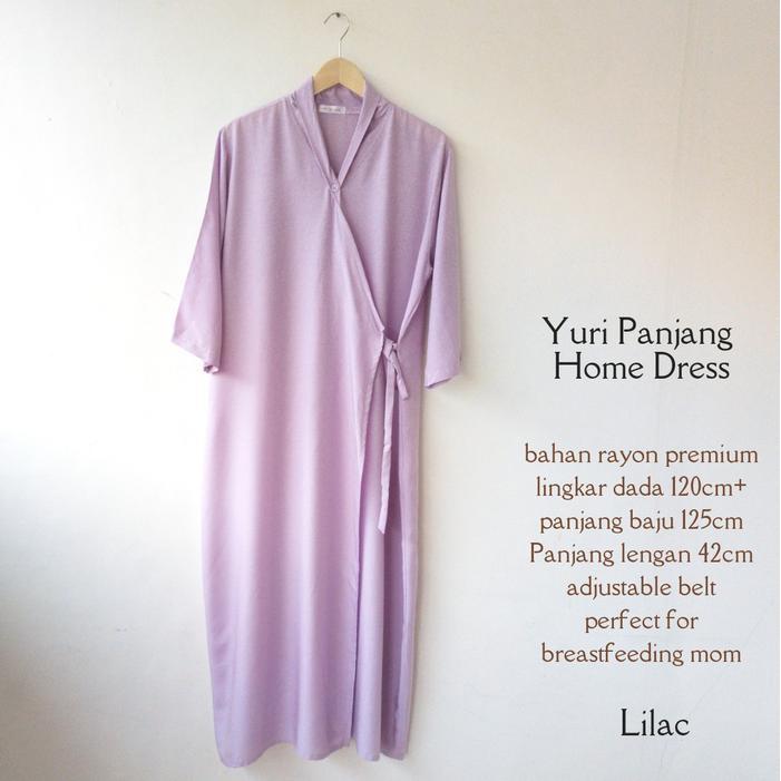 Yuri Panjang Home Dress Kimono Daster Busui Lahiran Maternity Hospital Premium Ibu Rayon Lengan