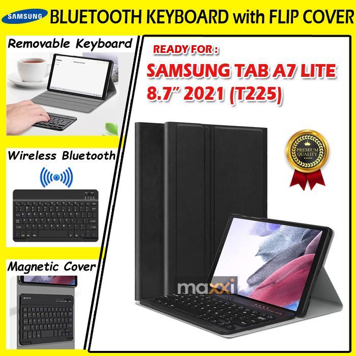 Terbaru Samsung Galaxy Tab A7 Lite Keyboard Kibot Kibord Keybord Book Cover