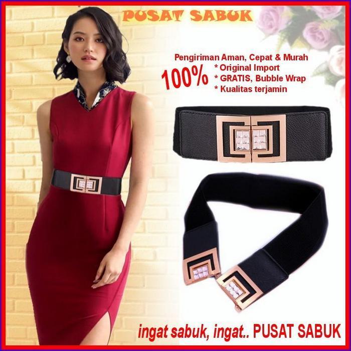 TERLARIS Ikat Pinggang Fashion Elastis Wanita Gesper Women Belt Karet Sabuk Obi Cewek Korea O Besar