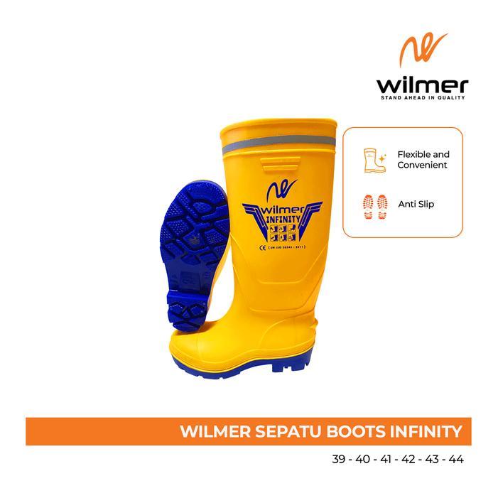 ASLI WILMER Sepatu Boot Infinity - Sepatu Boot Safety - Sepatu Boot Ujung&Tapak Besi READY STOCK