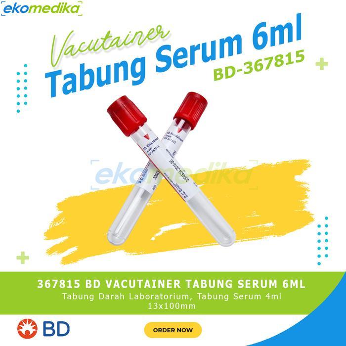 TEREMURAHTERLARIS READY SILAHKAN DIORDER BD 367815 VACUTAINER TABUNG SERUM / TUBE PLN PLC RED 6 ML