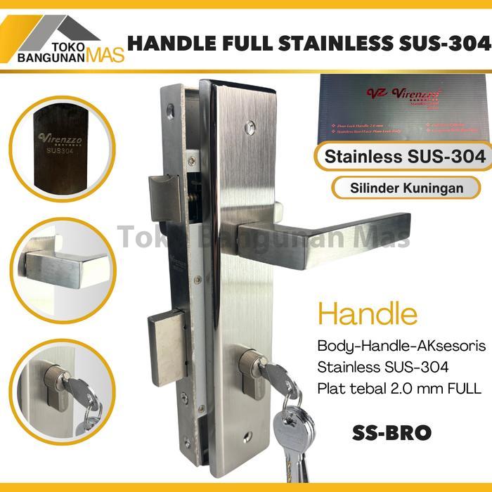 Handle FULL STAINLESS SUS 304 VIRENZZO 1 set handle body stainless Virenzzo Stainless Series Tools