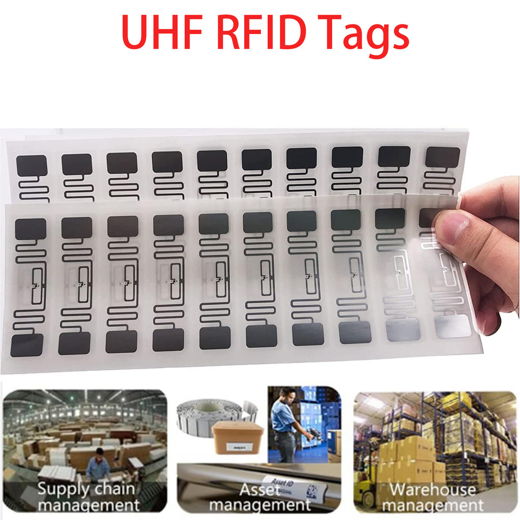100/200Pc RFID Coated Paper Tags RFID UHF Tags Sticker 860-960MHz Long Range U8/U9 Lable Adhesive