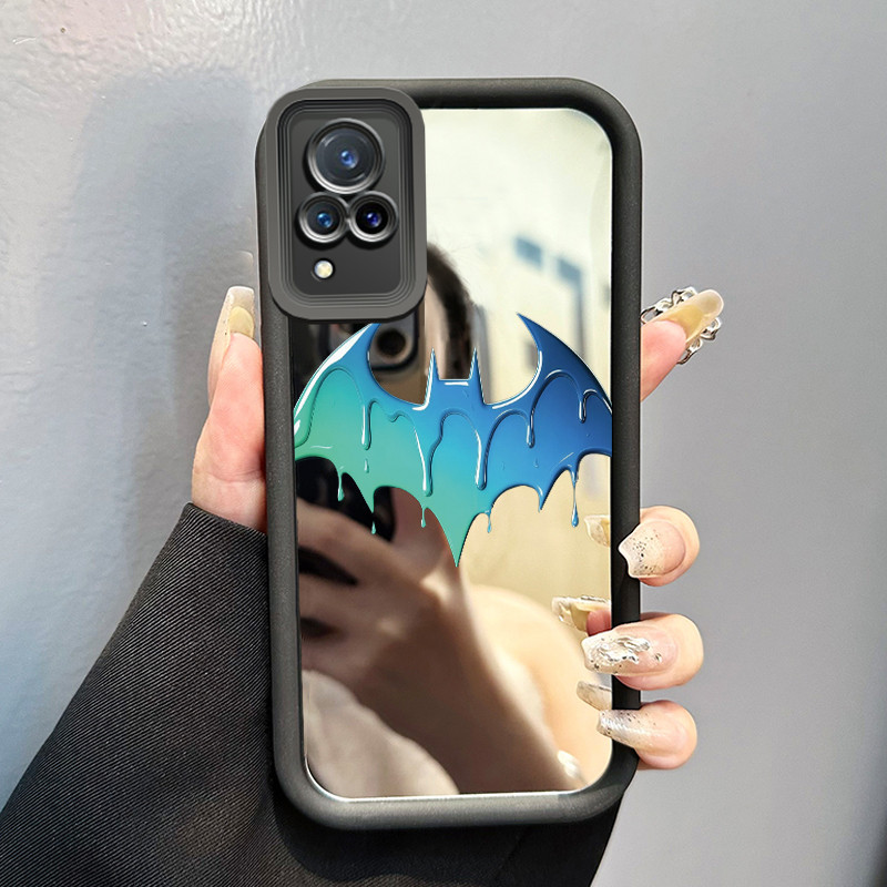 Casing Hp VIVO V21 5G V21s 5G V21E Y73 2021 Case Motif kelelawar Mirror Kasing silikon cocok pria da