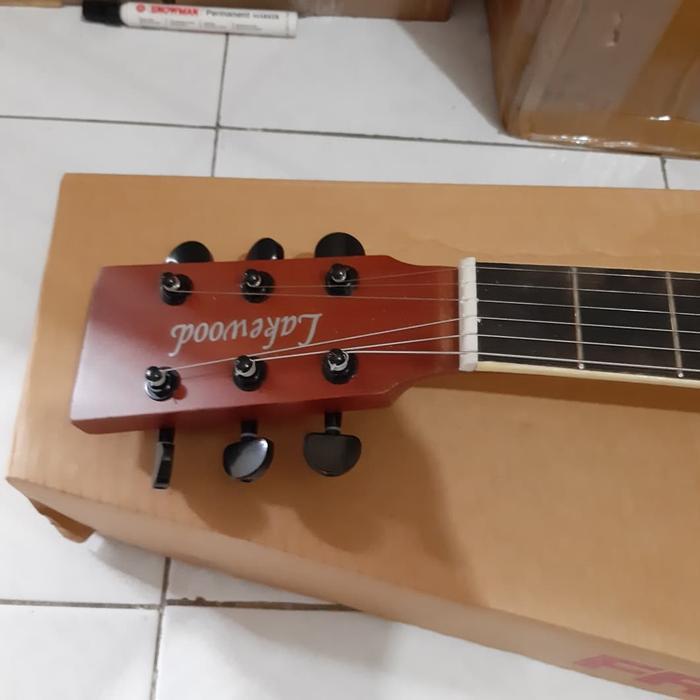 Termurah..Gitar lakewood akustik elektrik custom free softcase