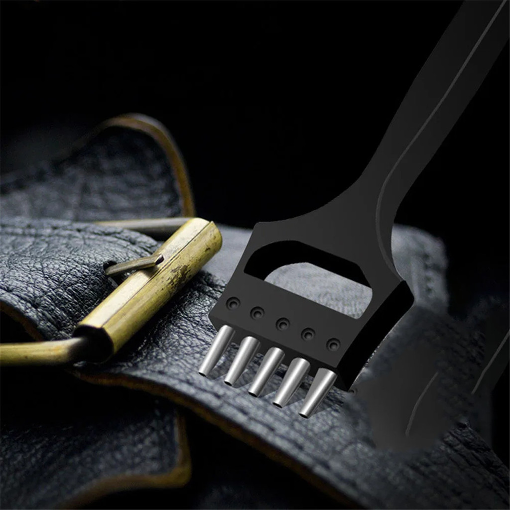 ?2025-Electronics?{Leather Punch Tool Craft Strap Oval Hole Punch Stitching Eyelet Removable Chisel