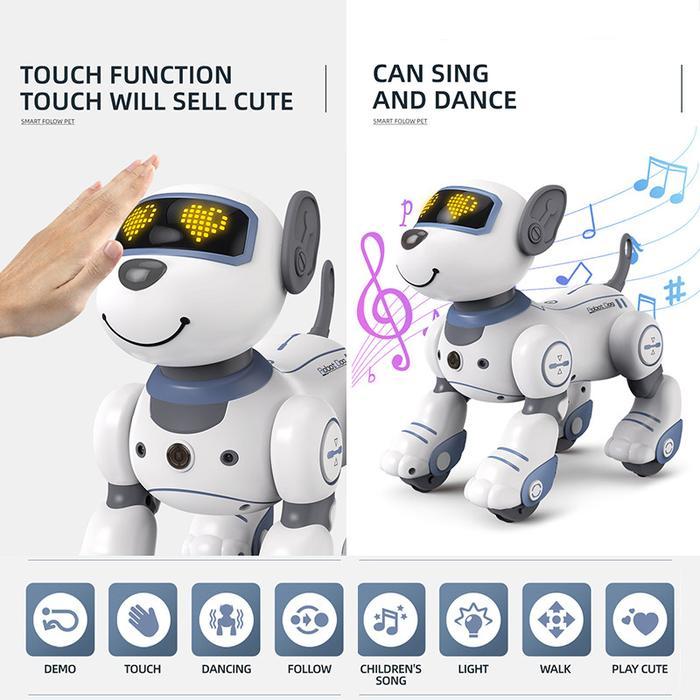 Robot Pet Emo Jenis Anjing Mainan Anak Robot Anjing Pintar Talking