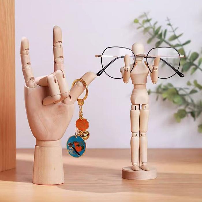 Manekin Kayu Manekin Tangan Pajangan Action Figure Hiasan Meja Patung