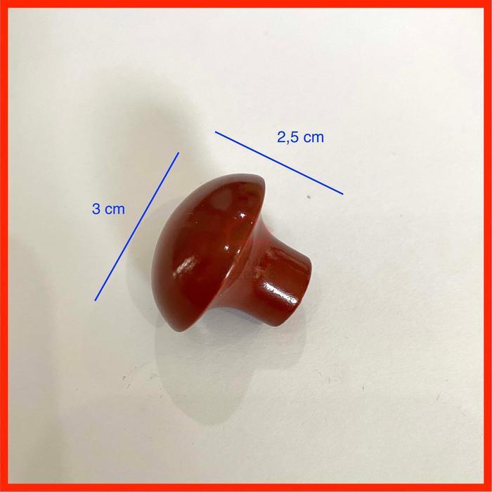 Tarikan Kayu 1702 Coklat Tua / Handle Cokelat Bulat Laci Pintu Lemari .