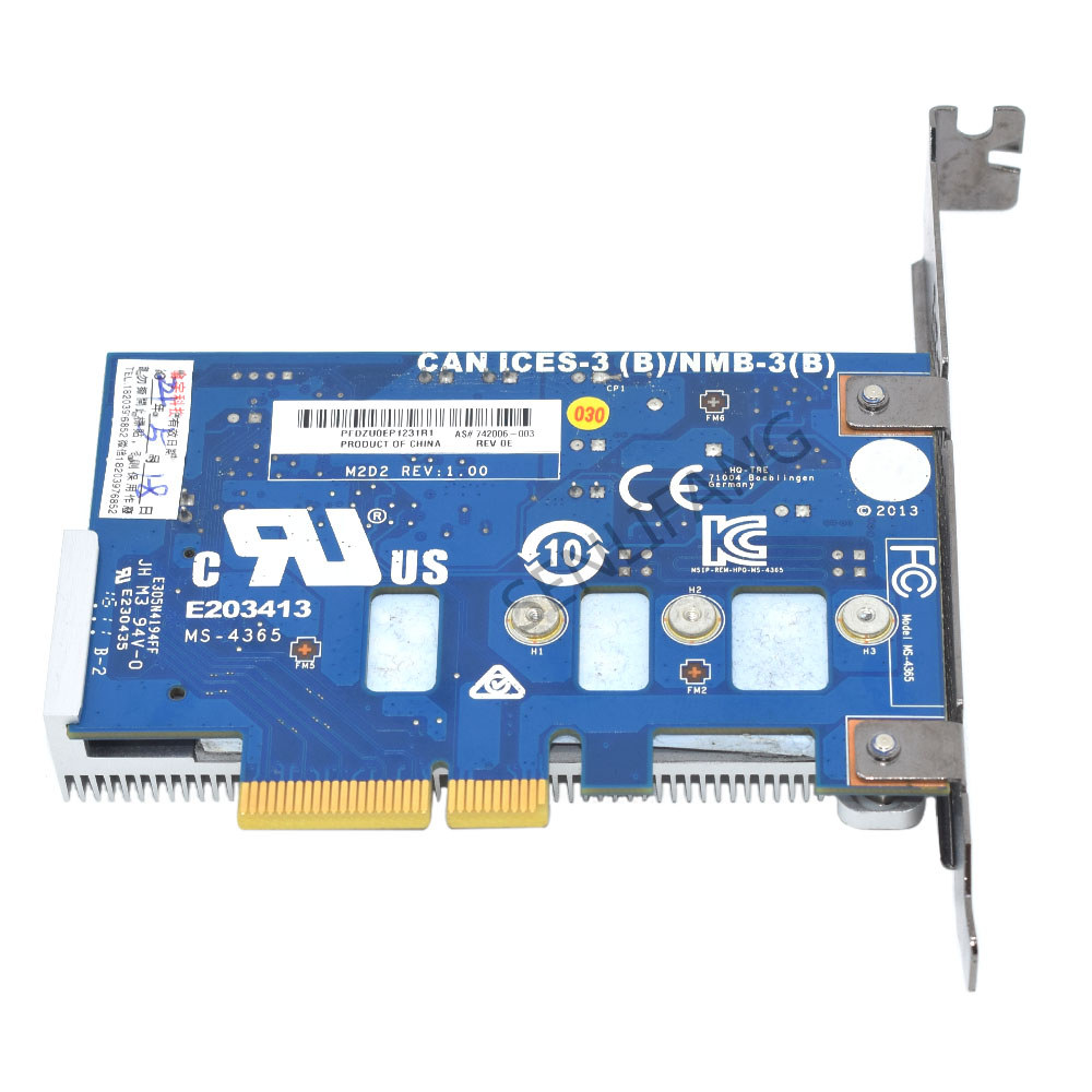 742006-003 742006-002 For HP Z440 Z640 Z840 Workstation NVME M.2 PCIE Card