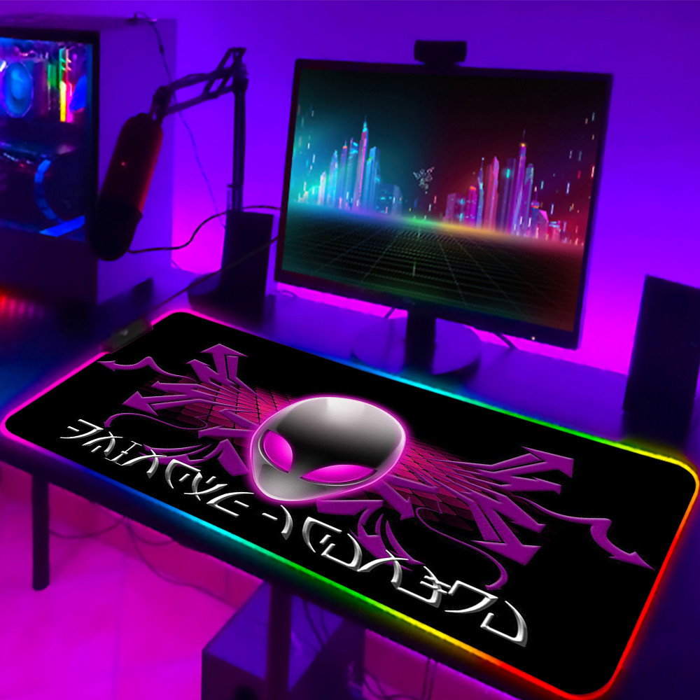 RGB Alienware Gaming Mouse Pad XXL Large PC Gamer Keyboard Desk Mat 900x400mm LED Computer