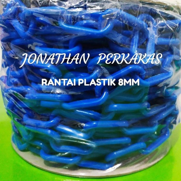 Rantai Plastik Biru 8Mm/Rantai Talang Plastik Hijau 8Mm/Mtr