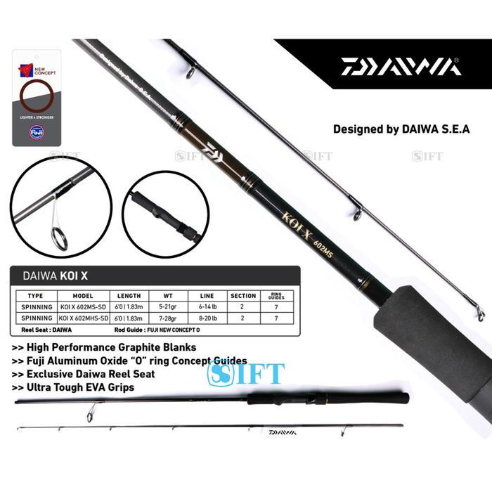 Joran Daiwa Koi X Fuji Guides Galapung Mas Galatama Lele Bawal Ift #Gratisongkir
