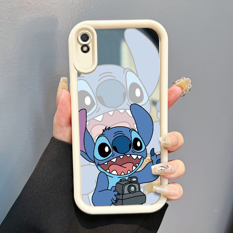 Casing Hp Xiaomi Redmi 9A Redmi 9i Redmi 9T Redmi 9 Power Case Monster alien biru kartun Cermin Kasi