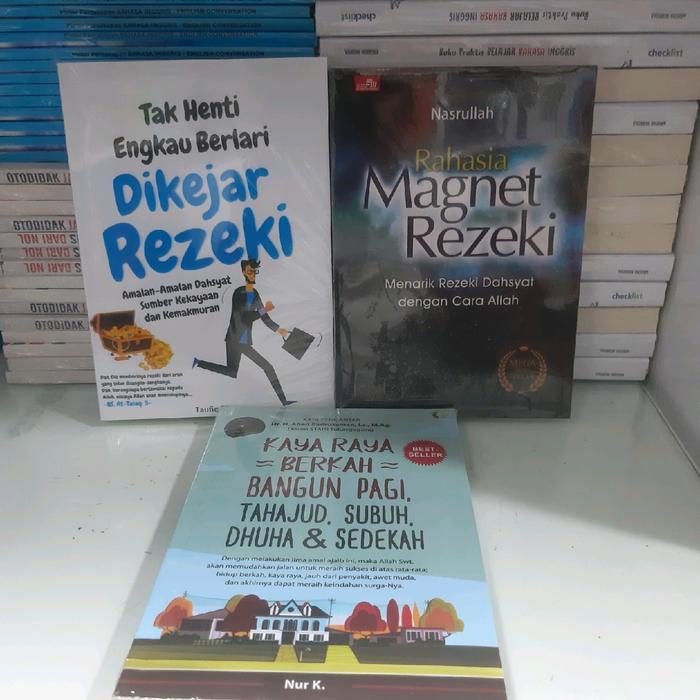 Paket 3 Buku Kaya Raya Berkah Bangun Pagi Tahajud Subuh Dhuha Dan Sedekah Rahasia Magnet Rezeki Tak
