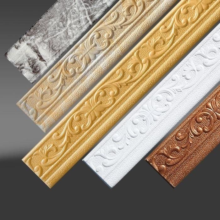 Vinnatsu 10m*8cm List Wallpaper Dinding Wallpaper Dinding Wall Border List 3d Foam Stiker Strip
