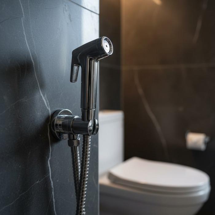 SPRAY SHOWER TOILET BIDET TOILET JET SHOWER TOILET KAMAR MANDI PUTIH PVC SELANG SET