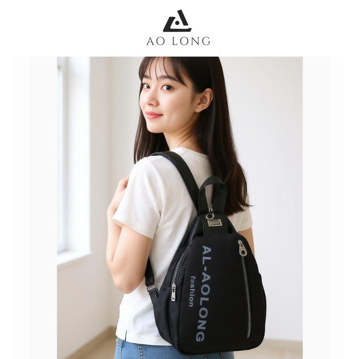 Top AOLONG Ransel RUBY 34# - Tas Ransel Wanita Cantik Backpack Cewek Multifungsi Bahan Parasut Anti