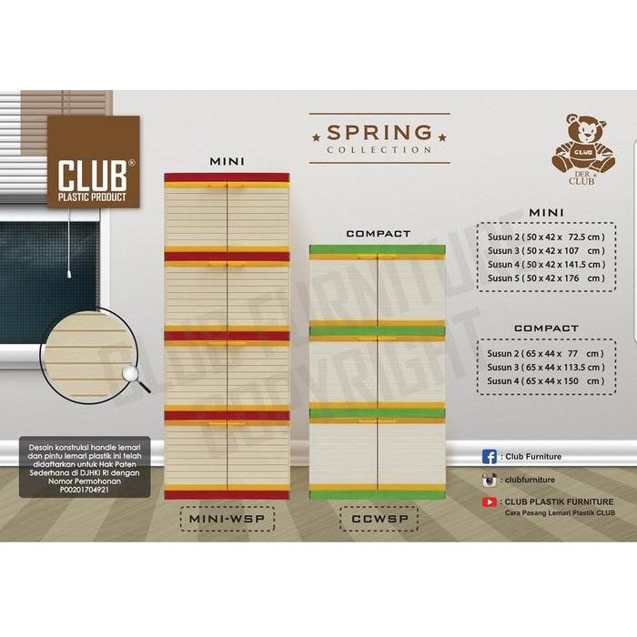 Lemari Pakaian / Lemari Plastik / Mini Club 3 Susun