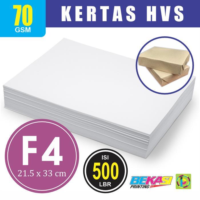 Kertas Print Fotocopy - Woodfree paper HVS Putih F4 Folio 70 GSM Gram 1 RIM