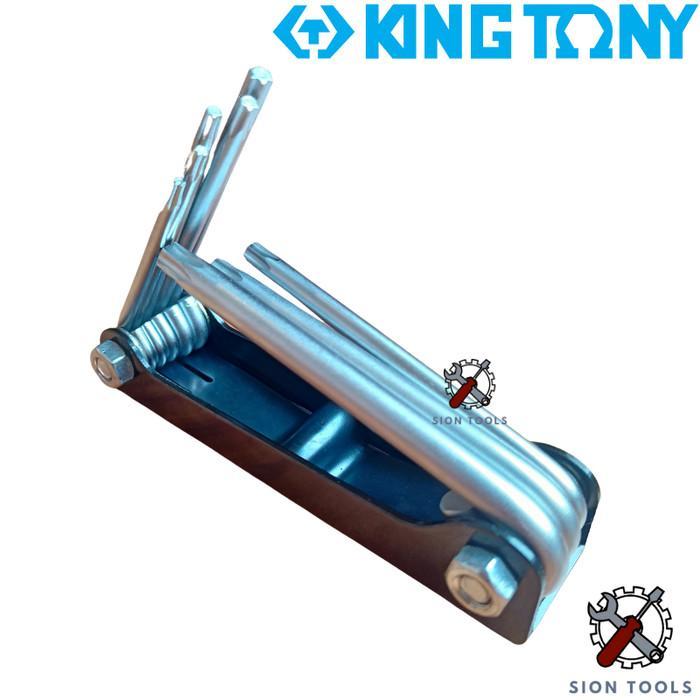 KING TONY KUNCI L BINTANG SET (KNIFE TYPE) 8 PCS / STAR L WRENCH SET