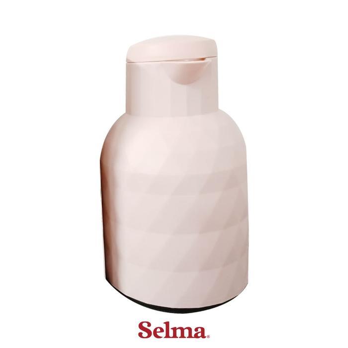 Selma Janette Teko Vacuum Flask Kaca 1 ltr - Pink Tumbler Botol Air Tempat Minum Botol Minuman Water