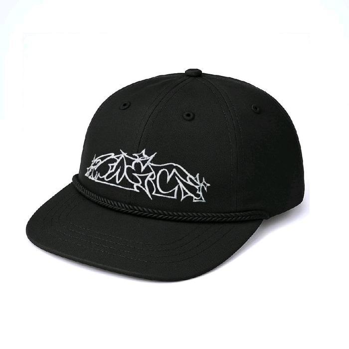 RELLIAGRACES - AZULA BLACK ROPE HAT TOPI SKENA TOPI 6 PANEL SIX PANEL HAT SIXPANEL 6PANEL VINTAGE