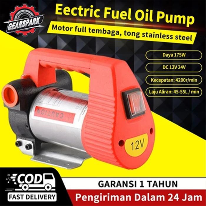 COD Pompa Solar DC 12 Volt Mesin SedotMinyak oli Air 12V Oil Transfer Pump