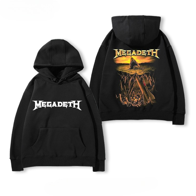 2026 Megadeth Graphic Hoodie Men's and Women's Long Sleeve Sweatshirt Vintage Rock Band Pullover Y2k