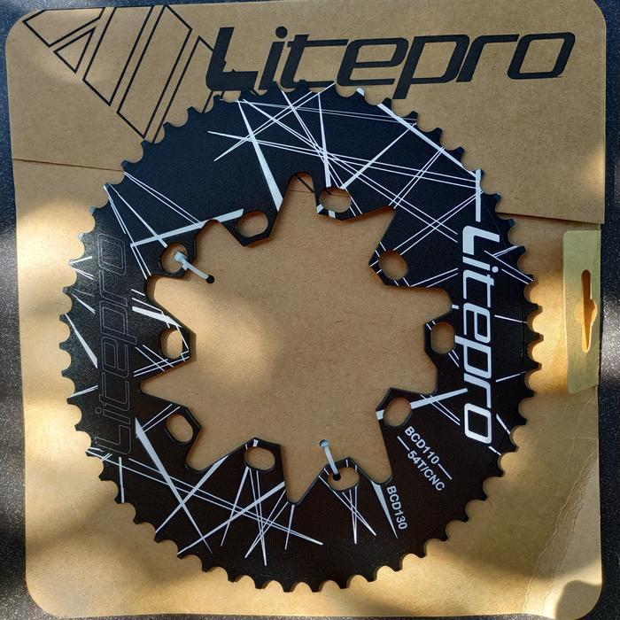 Chainring Litepro Oval 54T Bcd 110 / Bcd 130 Model Terbaru Promo