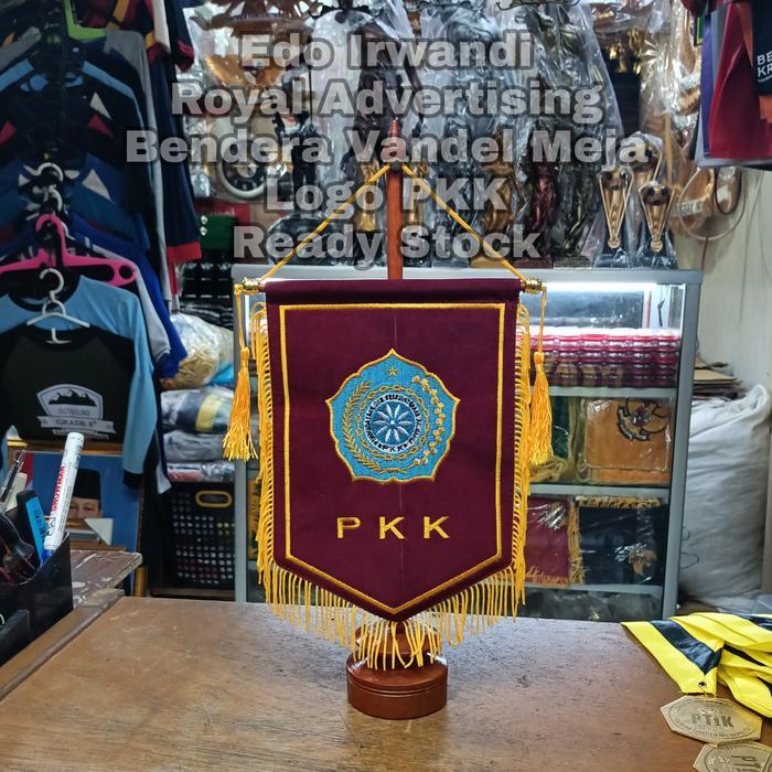 Bendera Meja Logo PKK Bendera Vandel Meja Logo PKK Bendera Bordir PKK