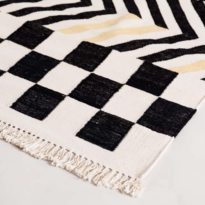 Monastir Karpet Rug Kilim Minimalis Nordic Maroko Ethnic