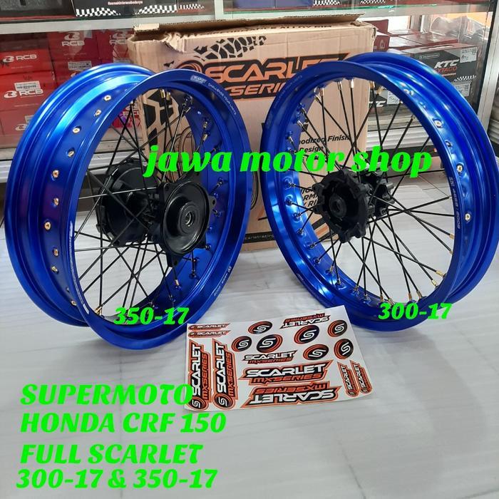 velg pelek paket supermoto crf 150 scarlet racing