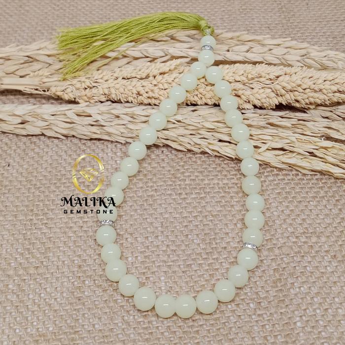 Tasbih Batu Posfor 33 Butir 8 Mm 100% Natural
