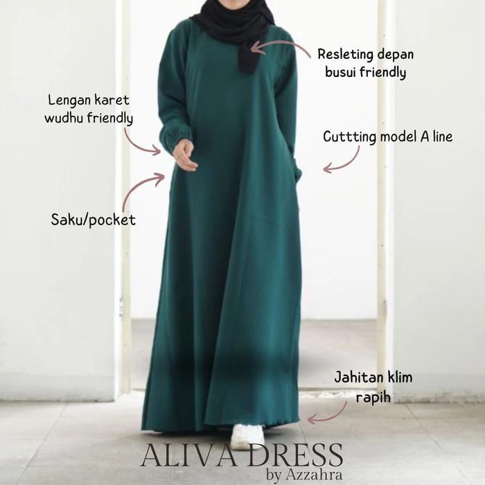 Thebest- aliva dress gamis wanita hijab azzahra