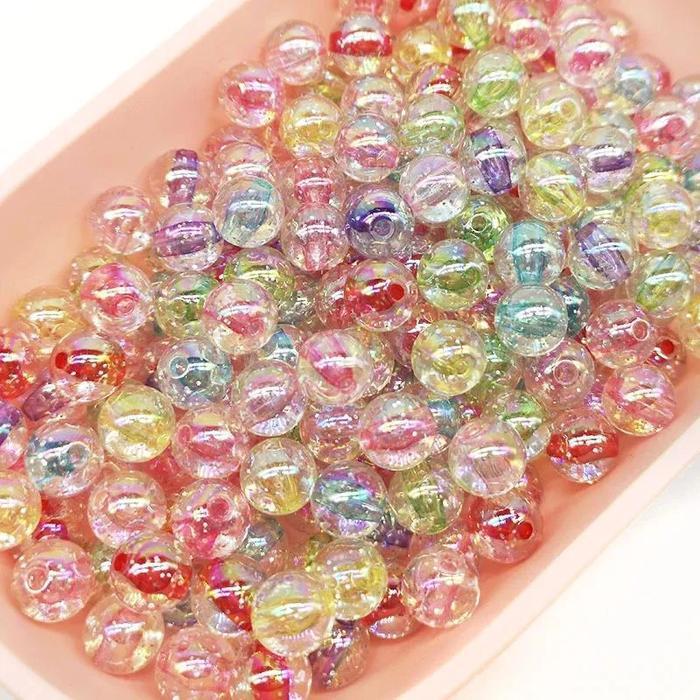 Manik Mote Akrilik Manik Ice Retak Mote Kristal Kaca Bahan Kerajinan