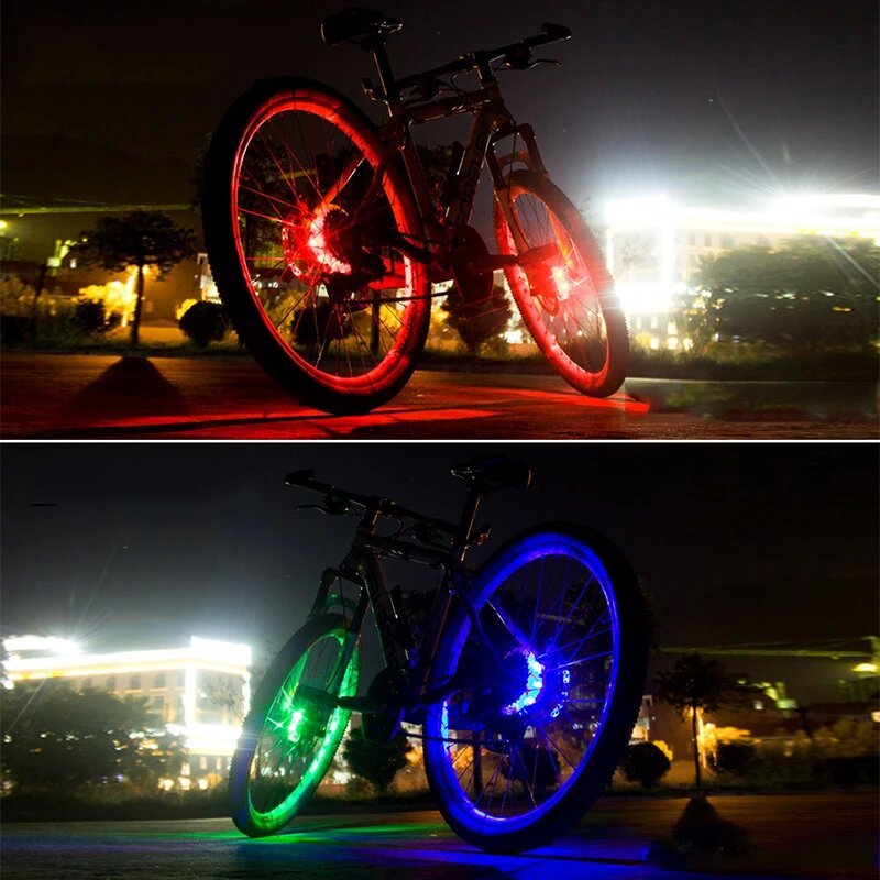 7 Color Bicycle Spoke Light MTB Bike Wheel Lights USB Rechargeable Bike Tail Hub Spoke Lamp with