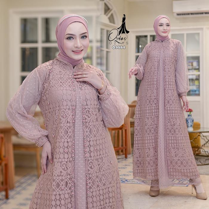 Gamis Ozias Brokat Fimela Jumbo 09884 09960 09949 Ld 105 140 5Xl I Gamis Jumbo Muslimah I Gamis