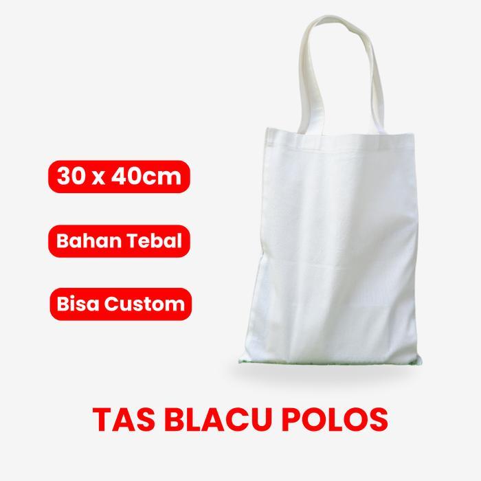 Tas Kain Blacu Polos Size 30x40 / Goodie bag Kain Blacu Belanja