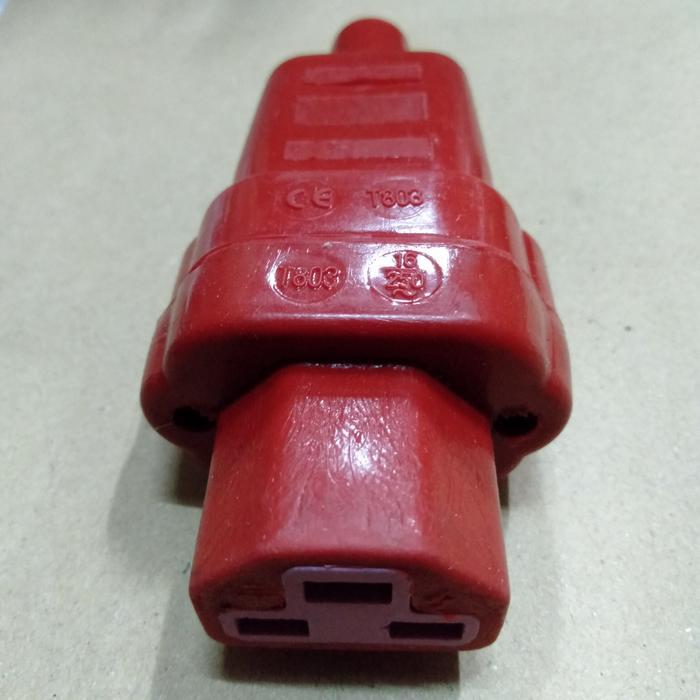 Steker Silicone/Jack Setrika/Colokan Aparat Heater 3 Kaki Silikon
