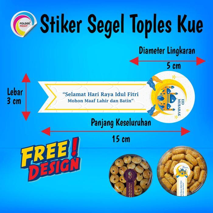 Stiker Kue Kering Lebaran Custom Label Segel Toples