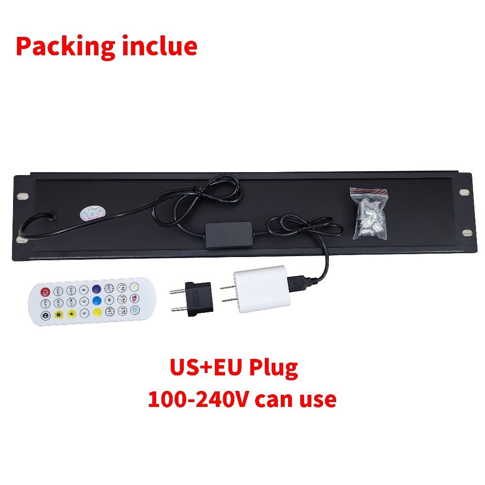 1U 2U Panel LED Indicator Stereo Sound Control Audio Music Voice Spectrum Electronic VU Meter Music
