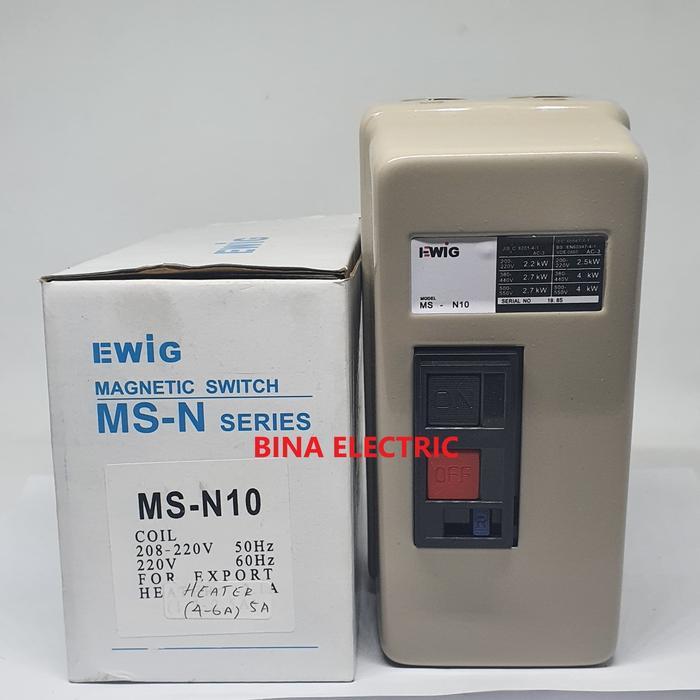 Terbaru Dol Stater Ewig Ms-N10 Msn10 / Motor Stater On/Off Ewig Msn 10 220V