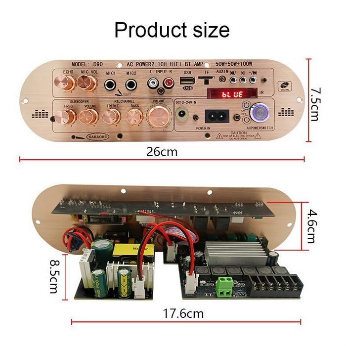 Promo D800/D900/D1000/D1200 2.1-Channel Bluetooth 5.0 Power Amplifier High-Power Subwoofer Bt