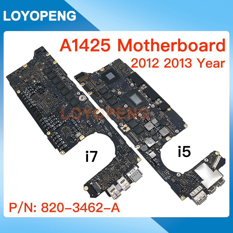 A1425 Logic board 820-3462-A CPU i5 i7 For Macbook Pro 13" A1425 Motherboard Late 2012 Early 2013
