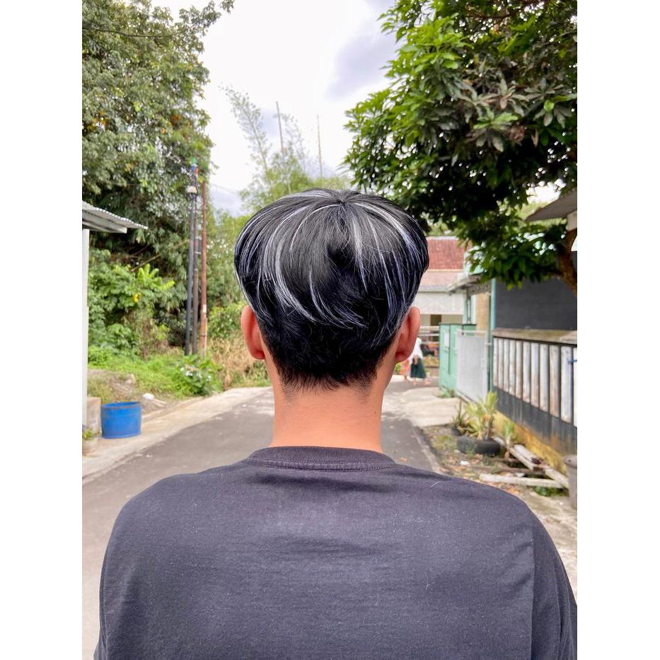 PENUTUP BOTAK PRIA TOUPEE RAMBUT PENDEK VERSI PRIA KOREA WARNA HIGHLIGHT
