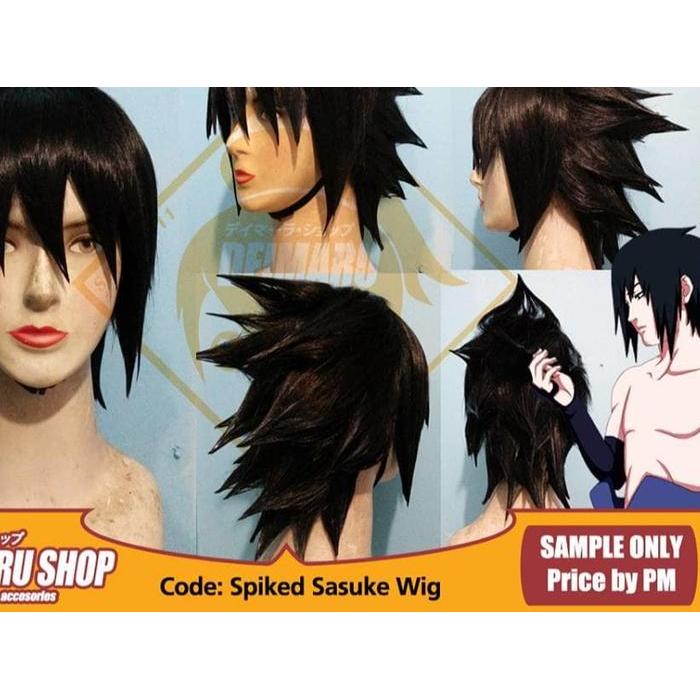 Rambut Kostum Wig Uchiha Sasuke Spiked Anime Manga Naruto Shippuden