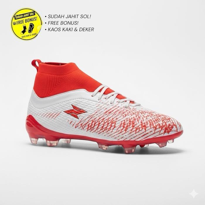 Specs - Sepatu Bola Nova Crimson Boots Original Terbaru Sudah Jahit Sol Free Kaos Kaki & Deker