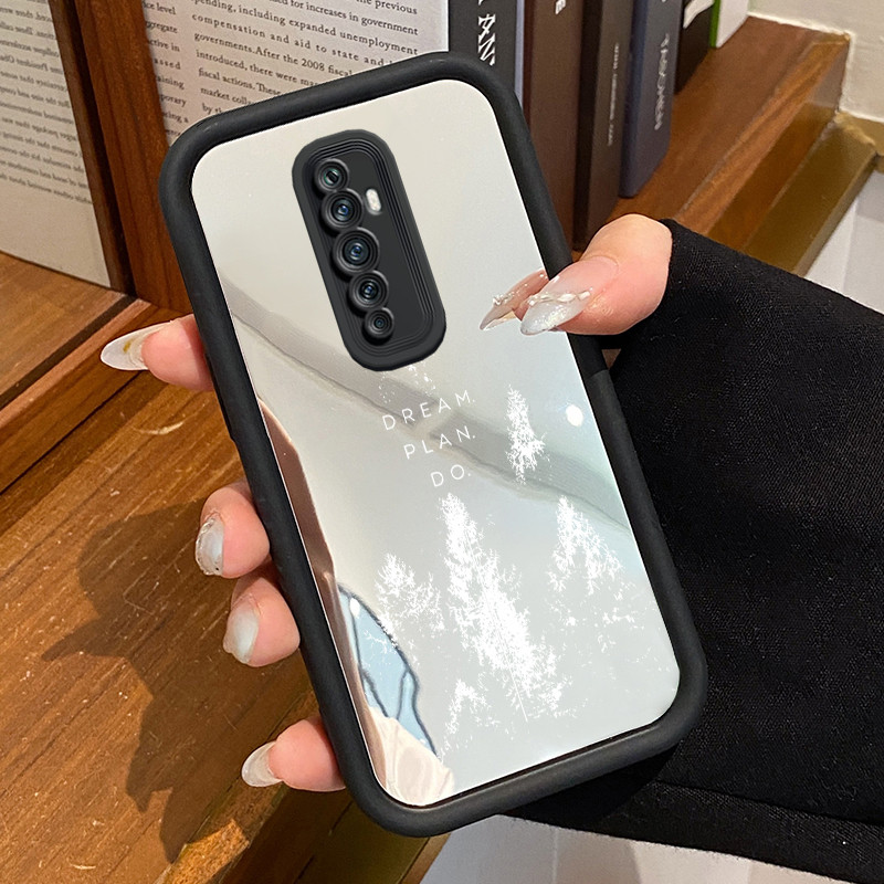 Casing Hp Untuk OPPO Reno 2F Reno 2Z Reno2 F Reno2 Z Case Aesthetic Style Menawan Cermin Kasing sili